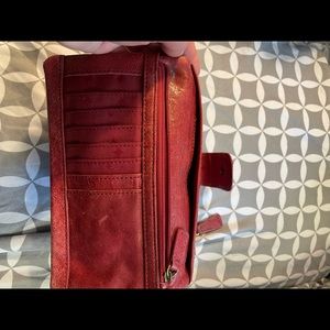 Fossil Wallet Burgundy Leather